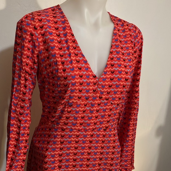 NWT Gap size 4 swing midi v neck dress - Picture 2 of 12